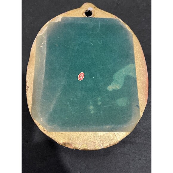 Gold Gilt Ornate Plaster Wall Mirror Rococo Baroque Style Oval Small Vintage - Picture 11 of 16